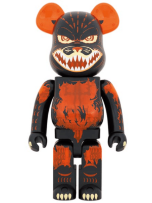 BE@RBRICK GODZILLA VS DESTROYER VERSION GODZILLA (MELTDOWN: CLEAR ORANGE VER.)1000％