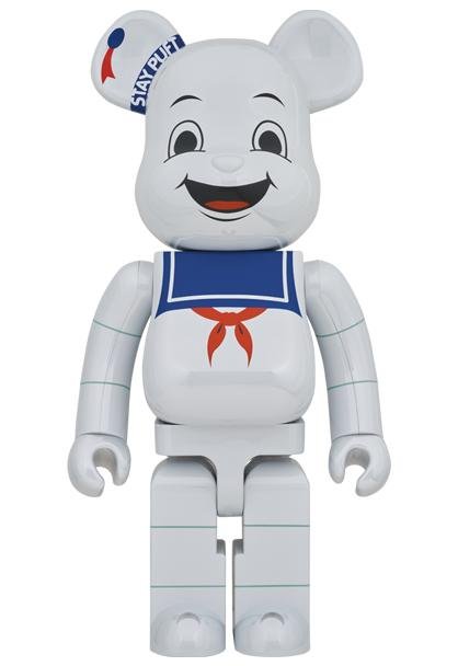 Medicom Be@rBrick BearBrick Ghostbusters 1984 - Stay Puft Marshmallow Man (White Chrome Ver) 1000％