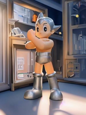 原子小金剛 銀色 鉄腕アトム ASTRO BOY ATOM FIST 握拳 公仔