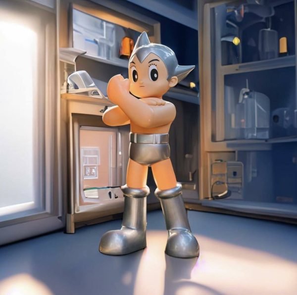 原子小金剛 銀色 鉄腕アトム ASTRO BOY ATOM FIST 握拳 公仔