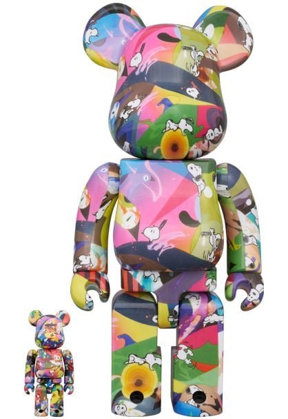Medicom Toy Be@Rbrick - TOMOKAZU MATSUYAMA × PEANUTS 100％ & 400％